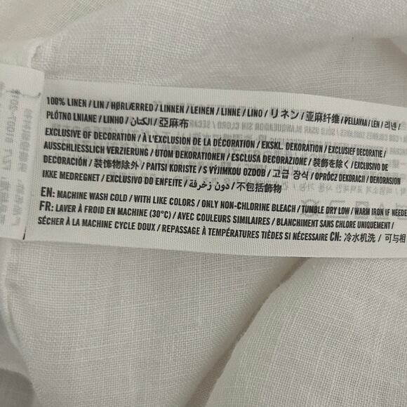 Abercrombie & Fitch Women Linen Tunic Top XL 1/4 Zip Preppy Coastal Beach Travel - Picture 10 of 12